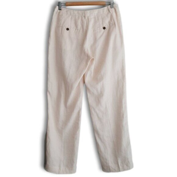 NOA NOA / Janet 100% Linen Straight Leg Regular Fit Dress Pants White Sz 6 - Picture 6 of 15
